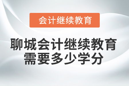2024年聊城會(huì)計(jì)人員繼續(xù)教育需要多少學(xué)分